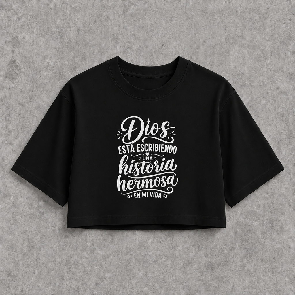 Crop top oversized - Dios esta escribiendo