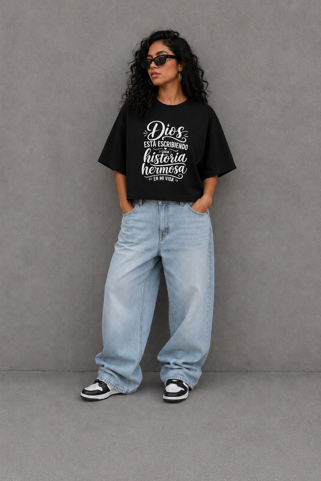 Crop top oversized - Dios esta escribiendo