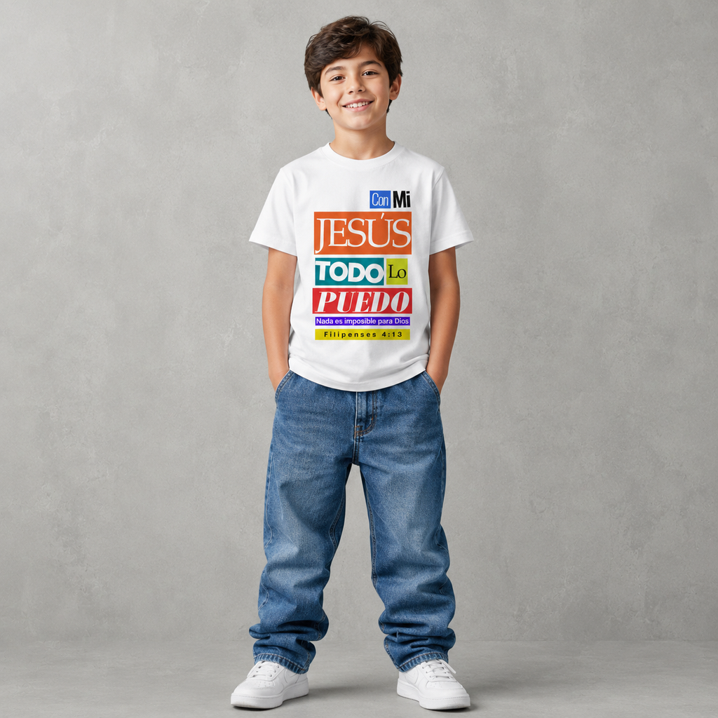 Camisa regular - Con mi Jesús todo lo puedo.