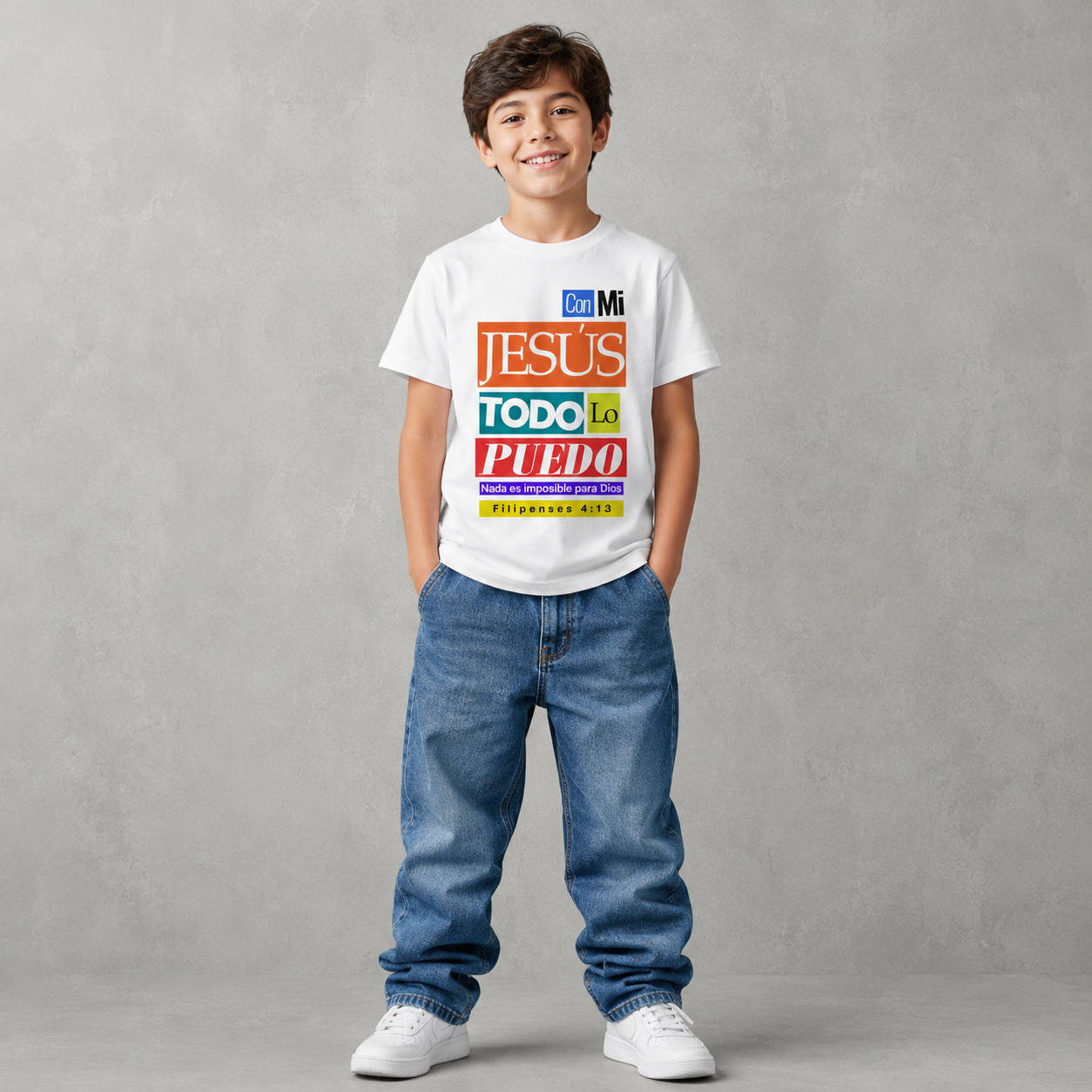Camisa regular - Con mi Jesús todo lo puedo.