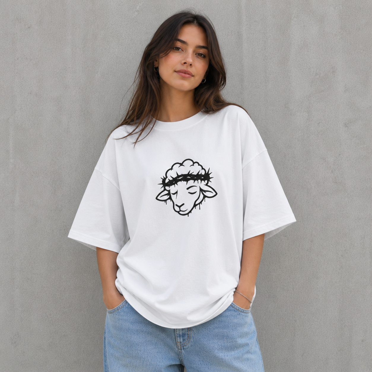 Oversized - El cordero de Dios ambos lados
