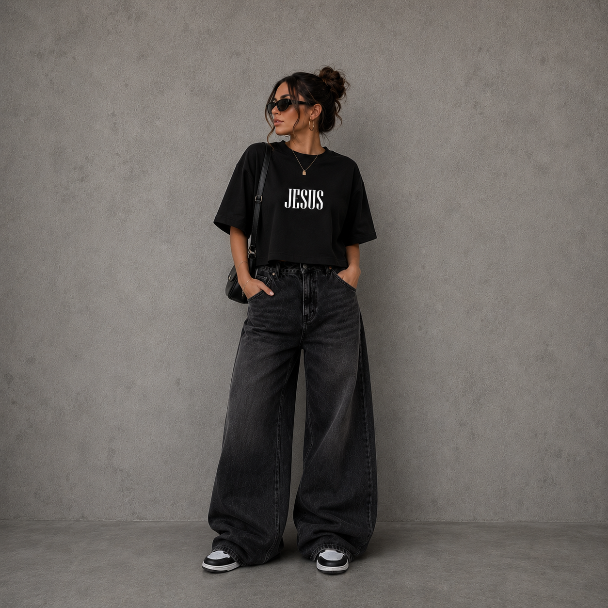Crop Top Oversized - Jesus