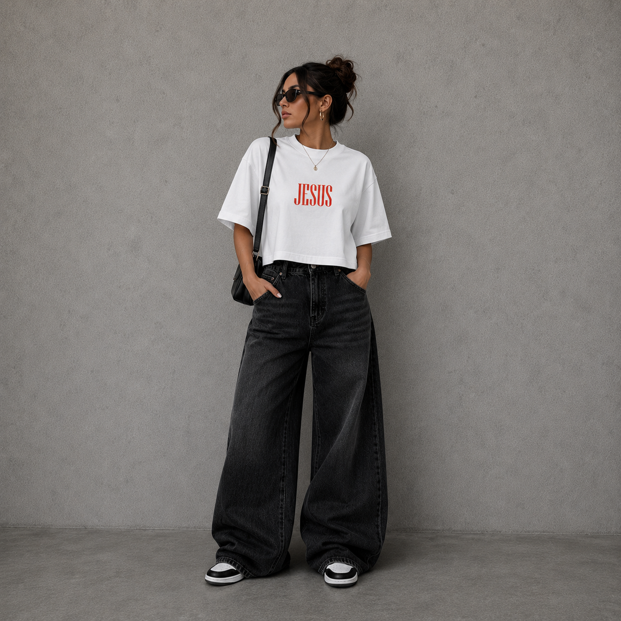 Crop Top Oversized - Jesus