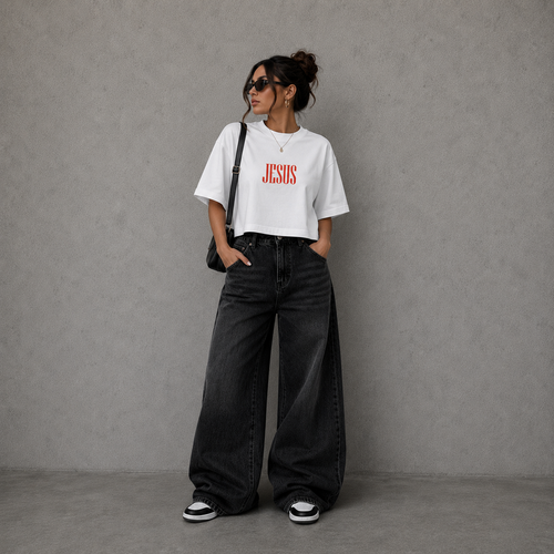Crop Top Oversized - Jesus